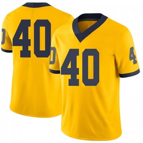 Ben VanSumeren Michigan Wolverines Men's NCAA #40 Maize Limited Brand Jordan College Stitched Football Jersey NRK5354NB